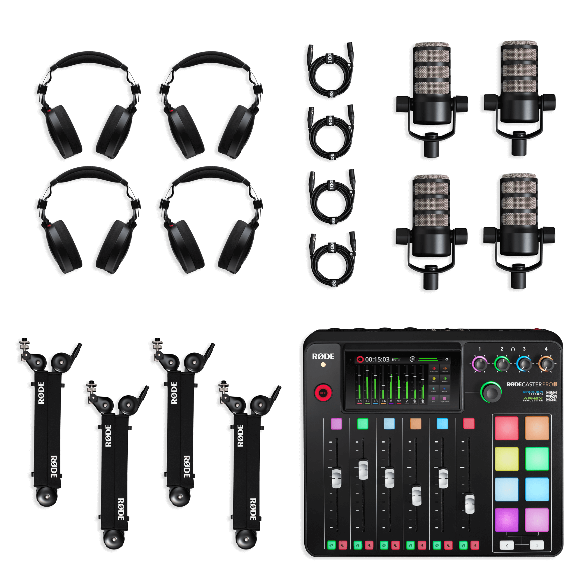 RODE Ultimate Podcast Kit | Four-Person Recording System – PRO VIDEO GLOBAL